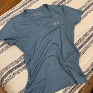 Under Armour • Active T-Shirt • Heatgear • Loose Fit • blue/white Shirt